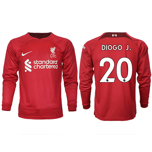 Liverpool Diogo Jota #20 Hjemmedrakt 2022-23 Langermet Liverpool Diogo Jota #20 Hjemmedrakt 2022-23 Langermet